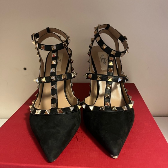 Women’s Valentino Rock-Studs - black suade finish - size 9 - Picture 2 of 5